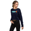 Crop Sweatshirt - Stripes Fish - Image 6