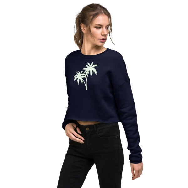 Crop Sweatshirt - Palm Trees - Image 7